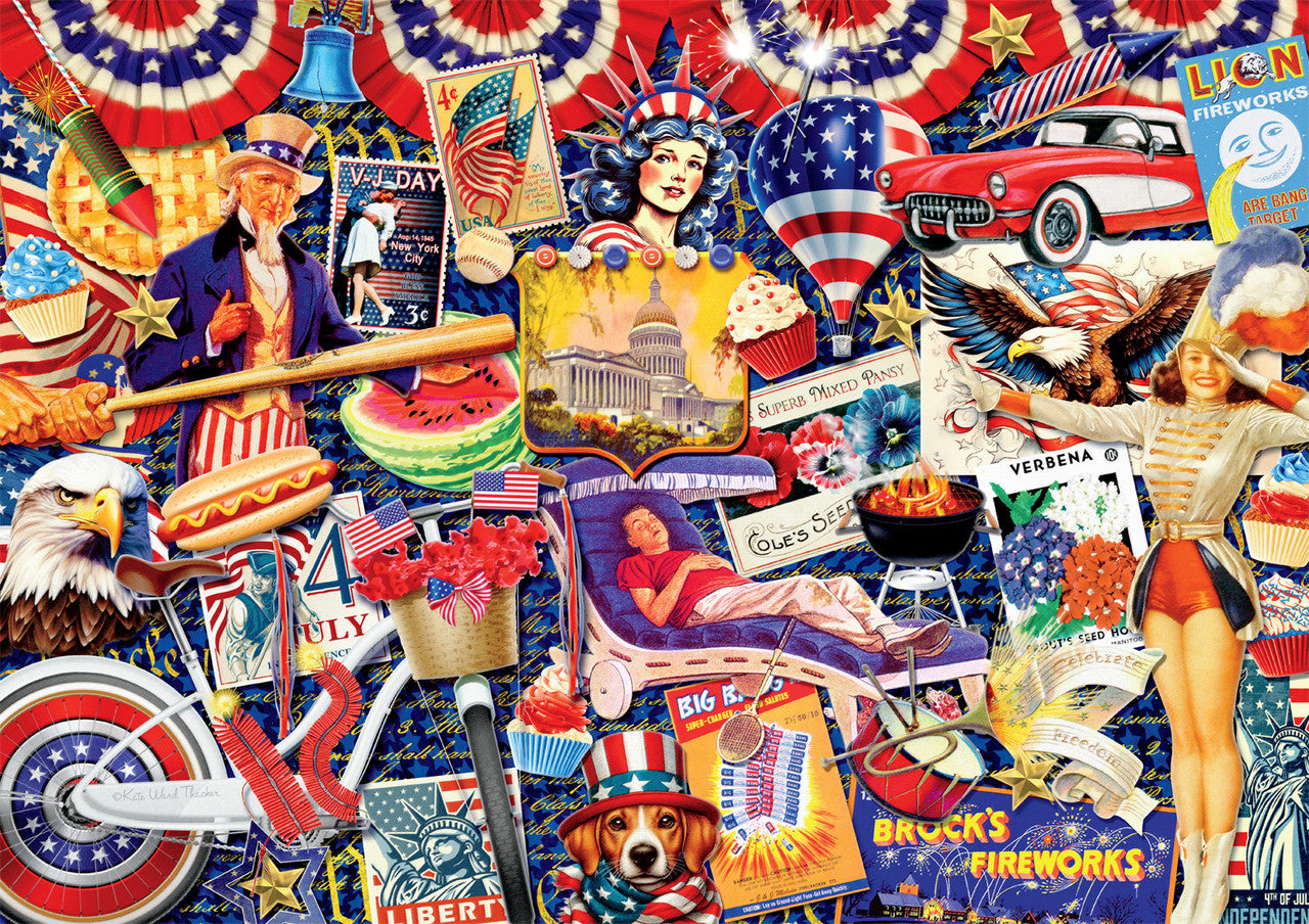 AMERICANA: All American Collage 500 Piece Puzzle