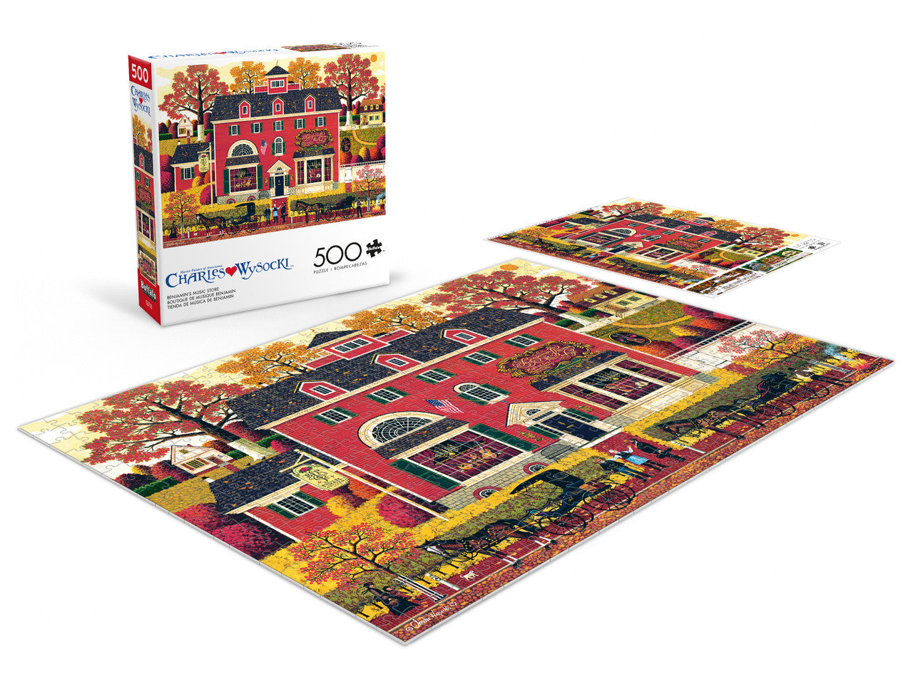Charles Wysocki AMERICANA: Benjamin's Music Store 500 Piece Puzzle