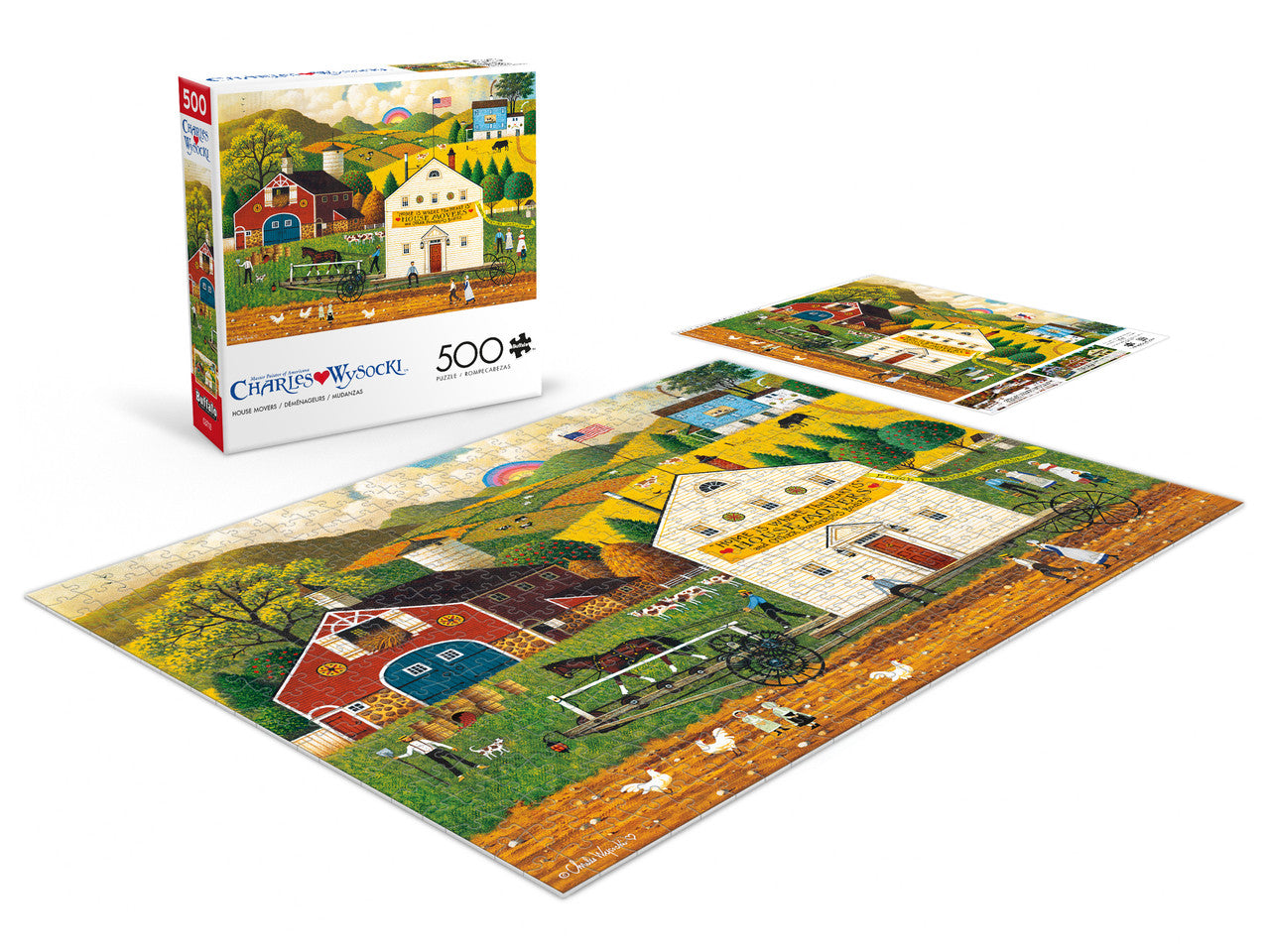 Charles Wysocki AMERICANA: House Movers 500 Piece Puzzle