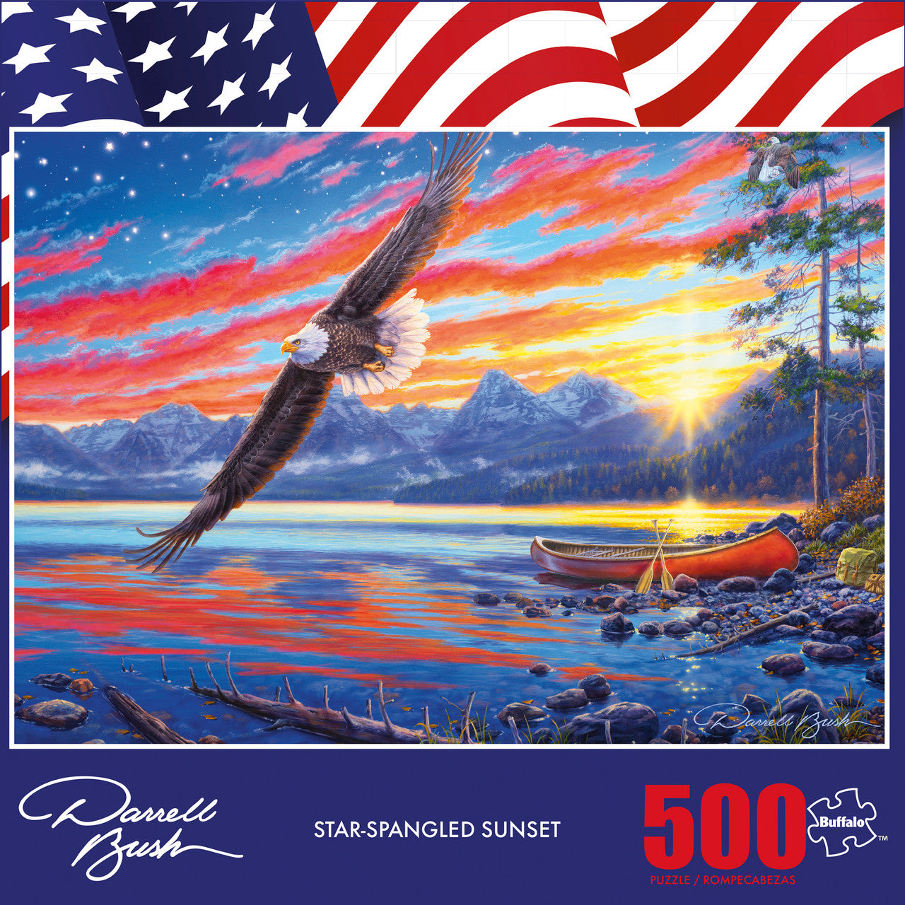 AMERICANA: Star-Spangled Sunset 500 Piece Puzzle