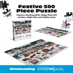 Charles Wysocki - Churchyard Christmas 500 PC Jigsaw Puzzle