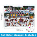 Charles Wysocki - Churchyard Christmas 500 PC Jigsaw Puzzle