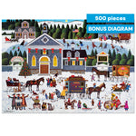 Charles Wysocki - Churchyard Christmas 500 PC Jigsaw Puzzle