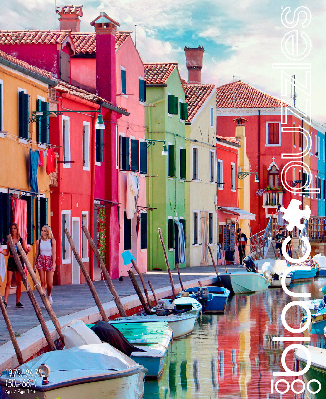 blanc - The Canals of Burano Italy 1000 Piece Jigsaw Puzzle