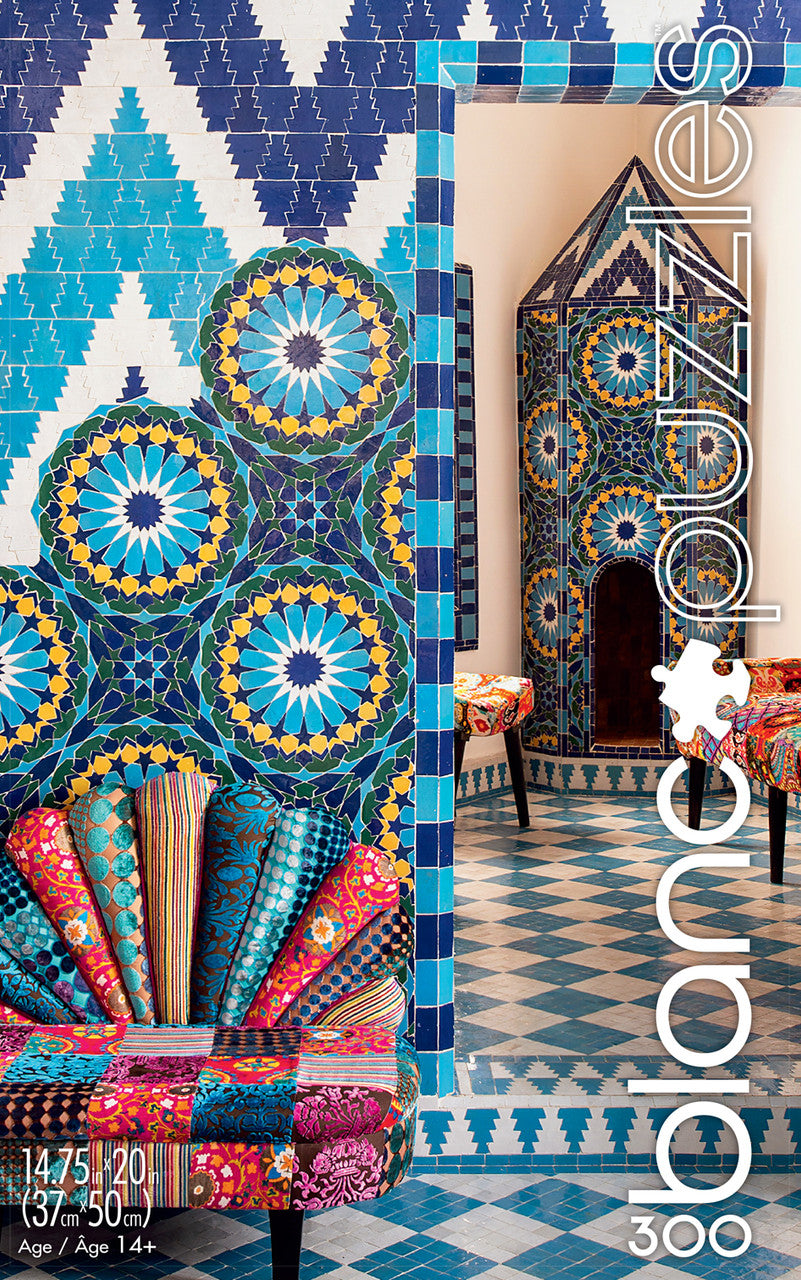 blanc Moroccan Tiles 300 Piece Jigsaw Puzzle Front