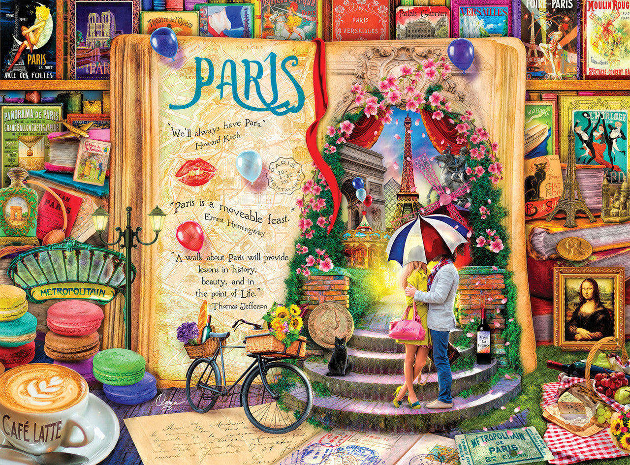 Aimee Stewart Buffalo Gold: Life is an Open Book - Paris 1000 Piece Puzzle