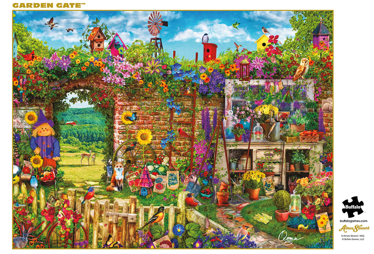 Aimee Stewart Buffalo Gold: Garden Gate 1000 Piece Puzzle