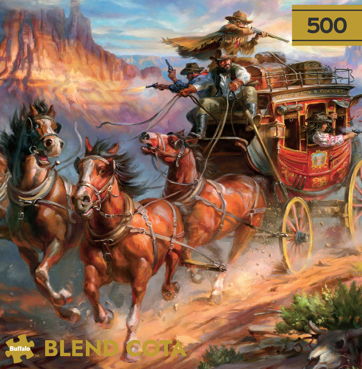 Gold: Wild Wild West 500 Piece Puzzle (Premium Giftable Gold Box