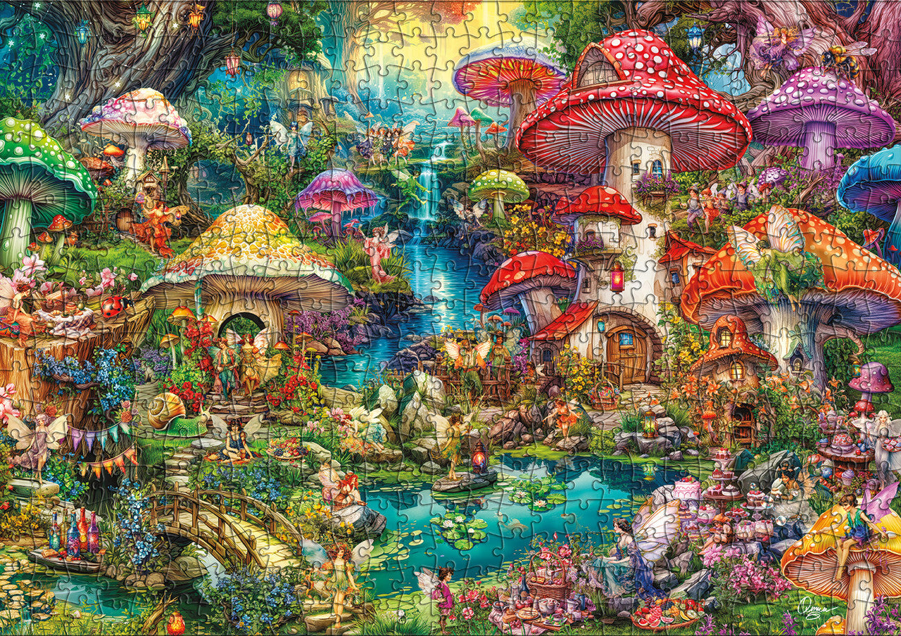 Aimee Stewart: Merry Mushroom Village Picnic 500 Piece Gold Collection: Giftable boxPuzzle