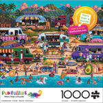Pun Fuzzles Hawaiian Food Truck Festival 1000 Piece Jigsaw Puzzle Front