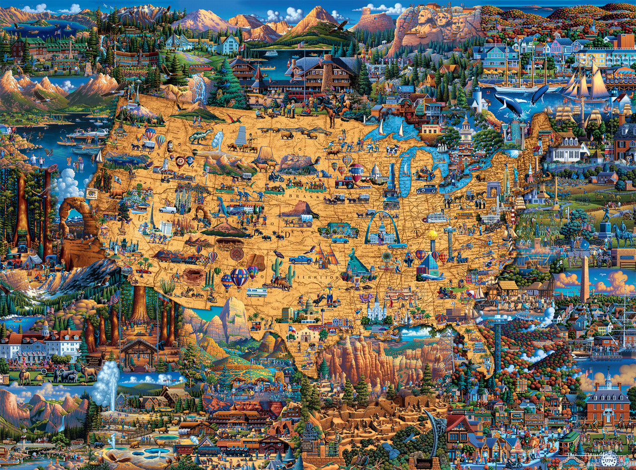 Eric Dowdle: National Parks Map 1000 Piece Puzzle