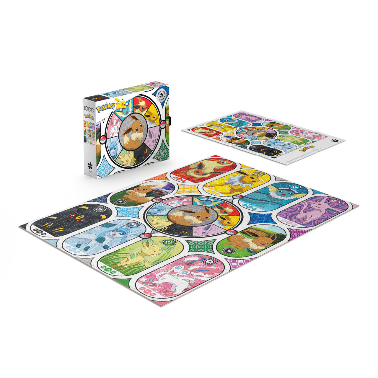 Pokémon - Windows of Eevee 1000 Piece Puzzle (Silver Select Edition) - Giftable Package With Silver Foil Accents