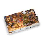 Ceaco Puzzle: Beauty and the Beast Christmas Celebration 1000 Piece Puzzle (Silver Select Edition) - Giftable Package With Silver Foil Accents