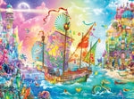 Aimee Stewart: Crystal Dreamship Harbor 1000 Piece Puzzle (Silver Select Edition) - Giftable Package With Silver Foil Accents