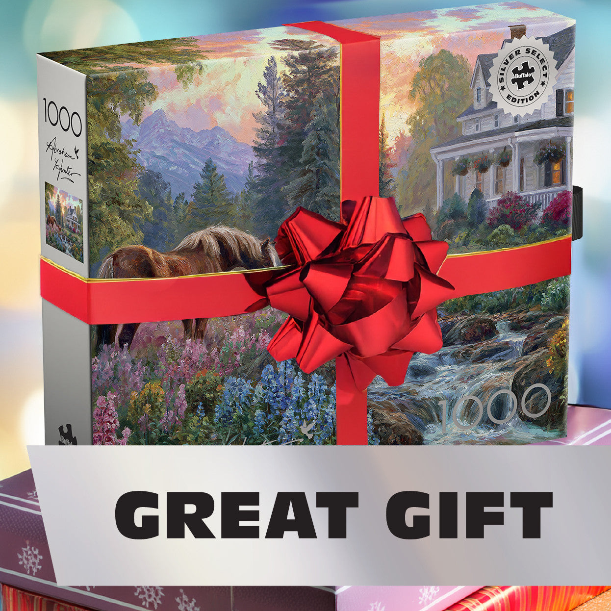 Silver Select Floral Pasture 1000 Piece Puzzle