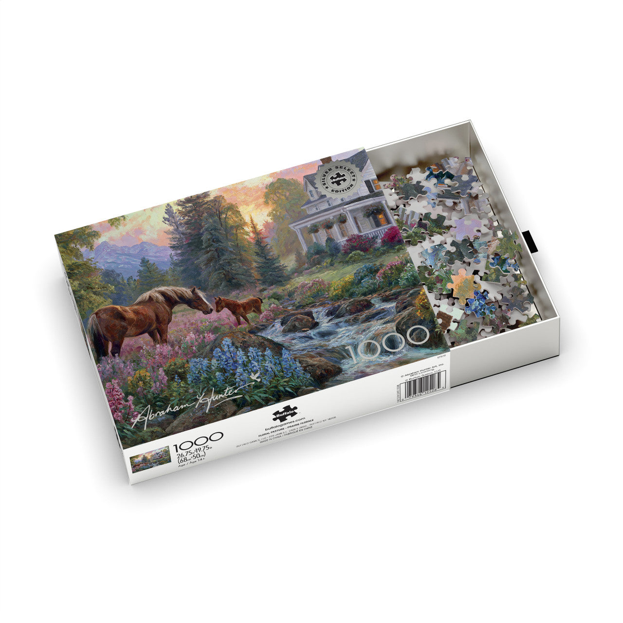 Silver Select Floral Pasture 1000 Piece Puzzle