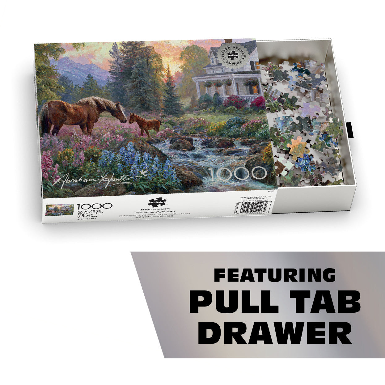 Silver Select Floral Pasture 1000 Piece Puzzle