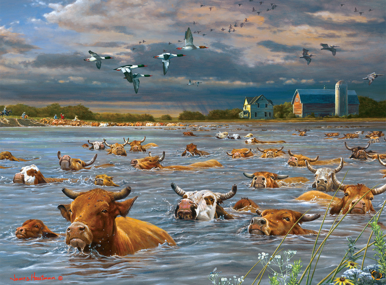 Hautman: Cattle Crossing 1000 Piece Puzzle