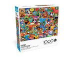 Classic Collage: Suitcase Stickers 1000 Piece Puzzle
