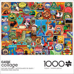 Classic Collage: Suitcase Stickers 1000 Piece Puzzle