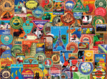 Classic Collage: Suitcase Stickers 1000 Piece Puzzle