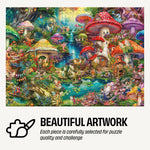 Collector's Tin: Aimee Stewart: Merry Mushroom Village Picnic 100 Piece Puzzle