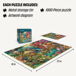 Collector's Tin: Aimee Stewart: Merry Mushroom Village Picnic 100 Piece Puzzle