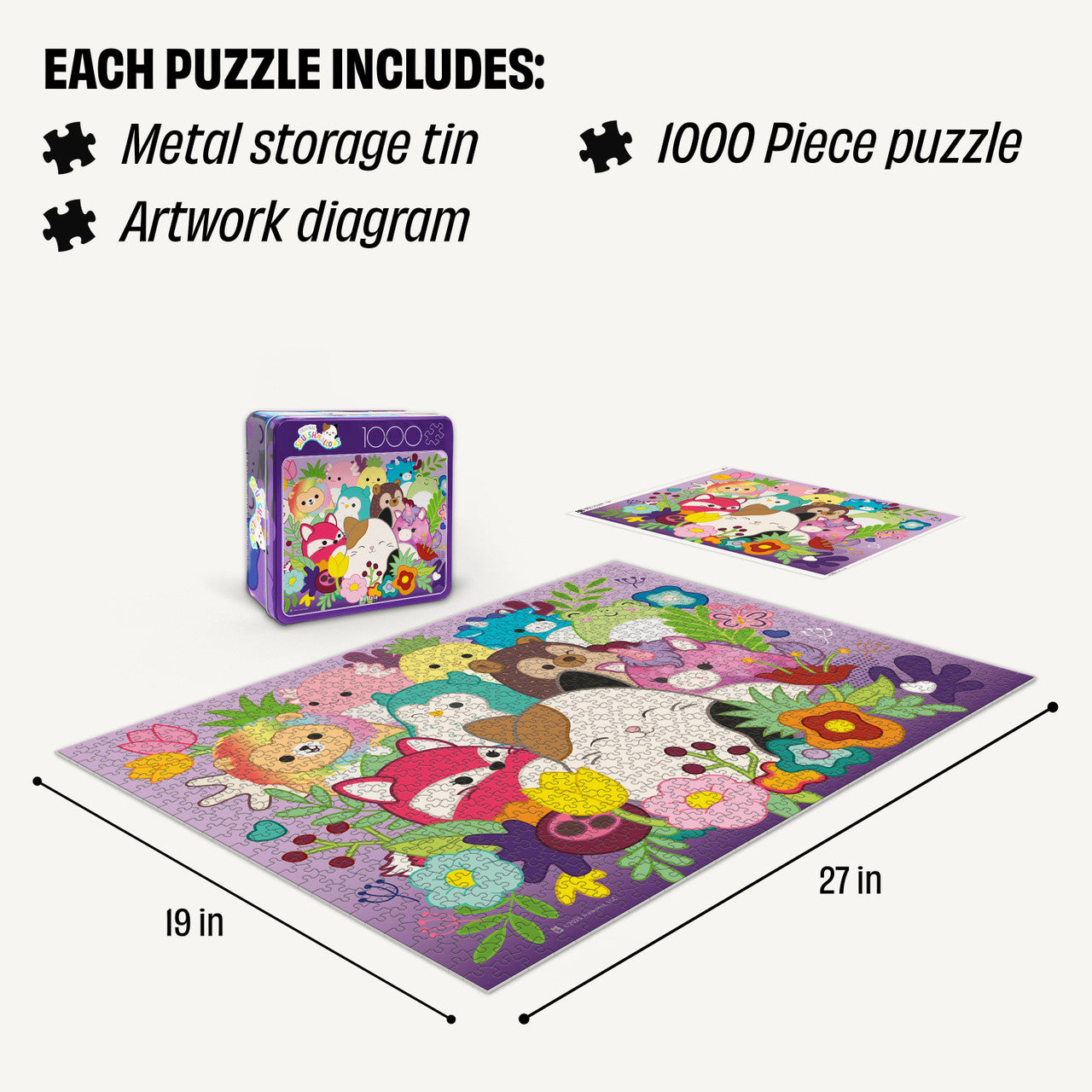 Collector's Tin: Grow Together, Squishmallows 1000 Piece Puzzle
