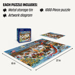 Collector's Tin: Charles Wysocki - Small Town Christmas 1000 Piece Puzzle