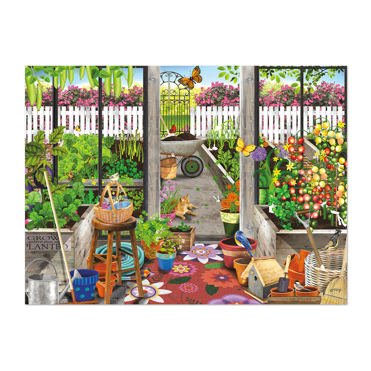 Sapphire Select: Garden Shed Greenhouse 1000 Piece Puzzle (Premium Blue Board)