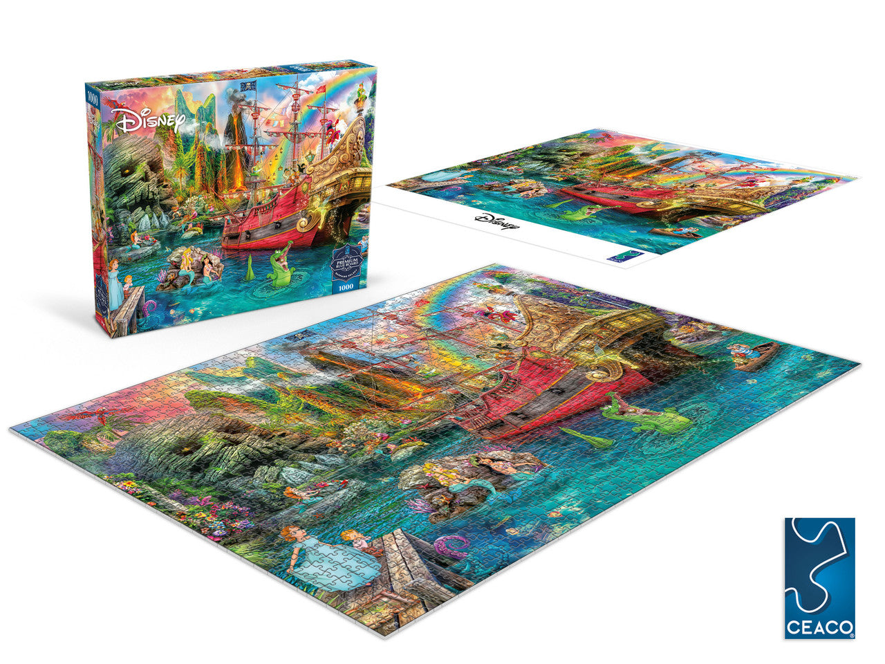 Ceaco: Sapphire Select: Aimee Stewart: Peter Pan Mermaid Lagoon 1000 Piece Puzzle (Premium Blue Board)
