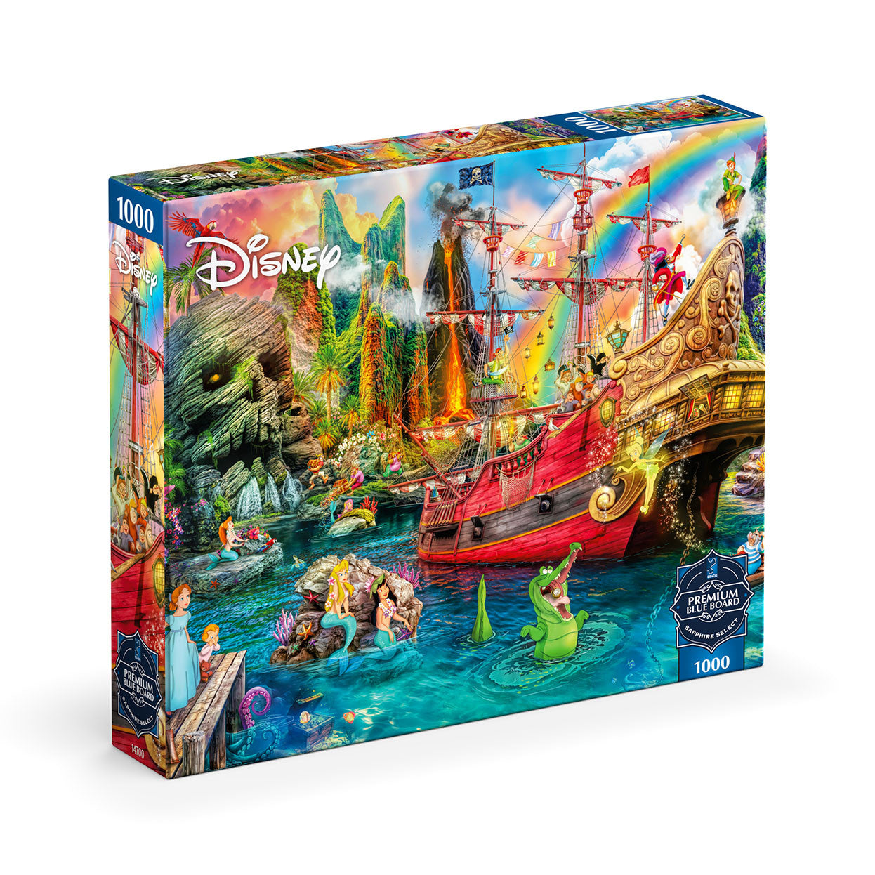 Ceaco: Sapphire Select: Aimee Stewart: Peter Pan Mermaid Lagoon 1000 Piece Puzzle (Premium Blue Board)