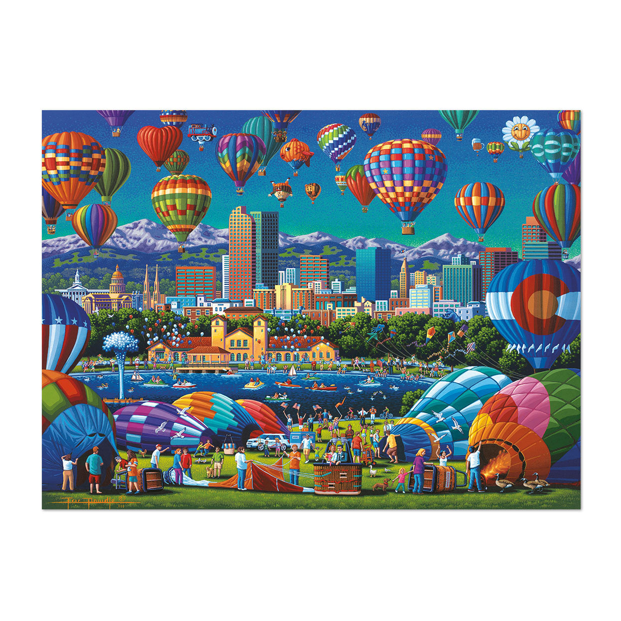 Sapphire Select: Eric Dowdle: Balloon Spectacular 1000 Piece Puzzle  (Premium Blue Board)