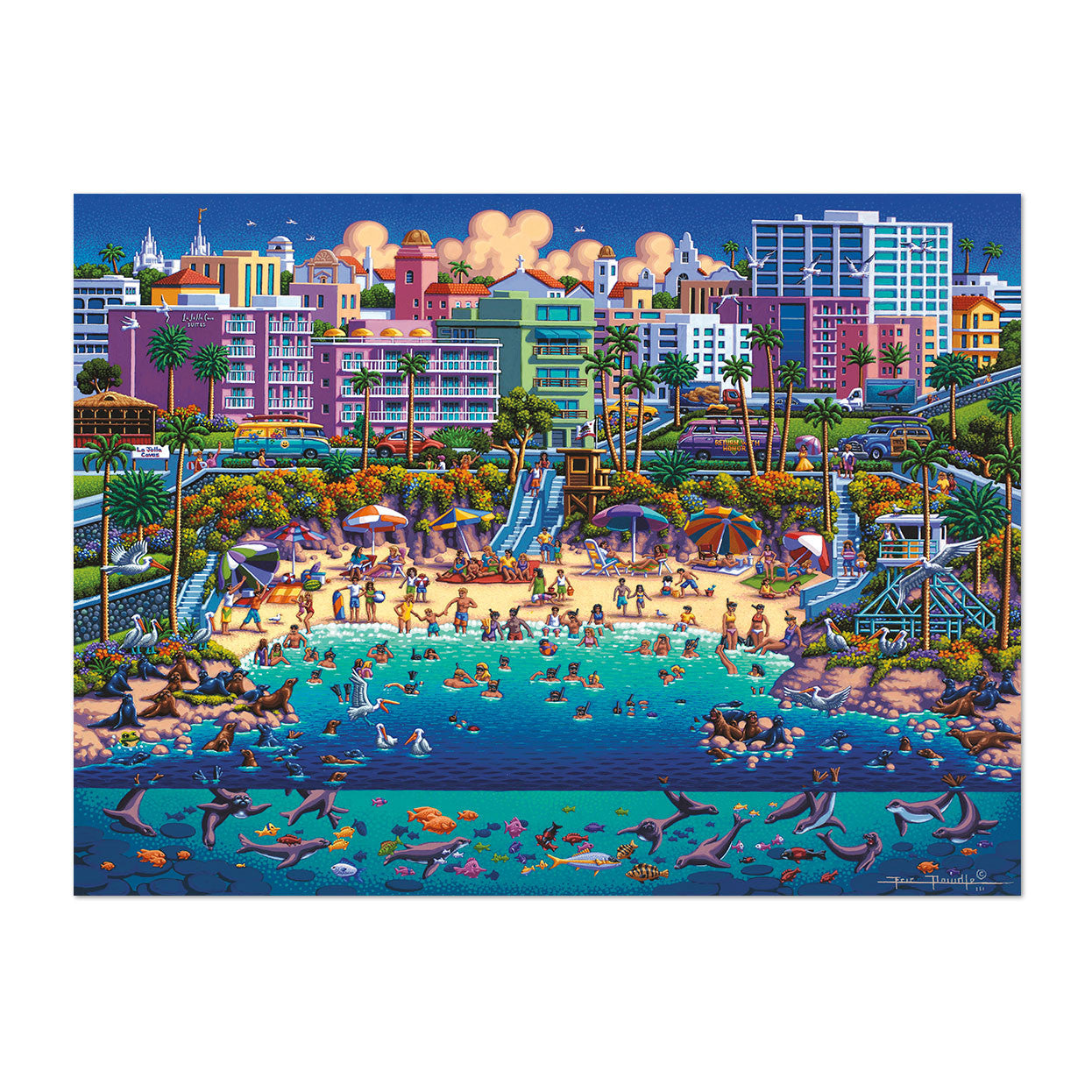 Sapphire Select: Eric Dowdle: La Jolla Cove 1000 Piece Puzzle (Premium Blue Board)
