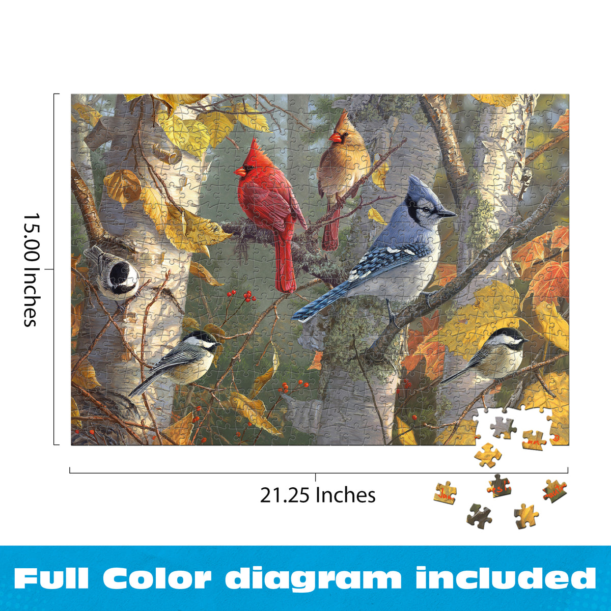 Hautman Brothers: Fall Birds 500 Piece Puzzle