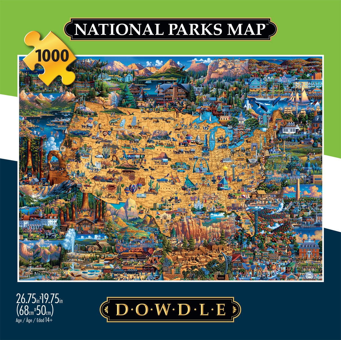 Eric Dowdle: National Parks Map 1000 Piece Puzzle