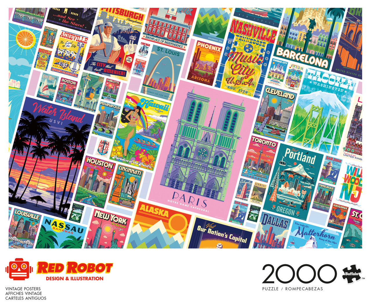 Vintage Posters 2000 Piece Puzzle