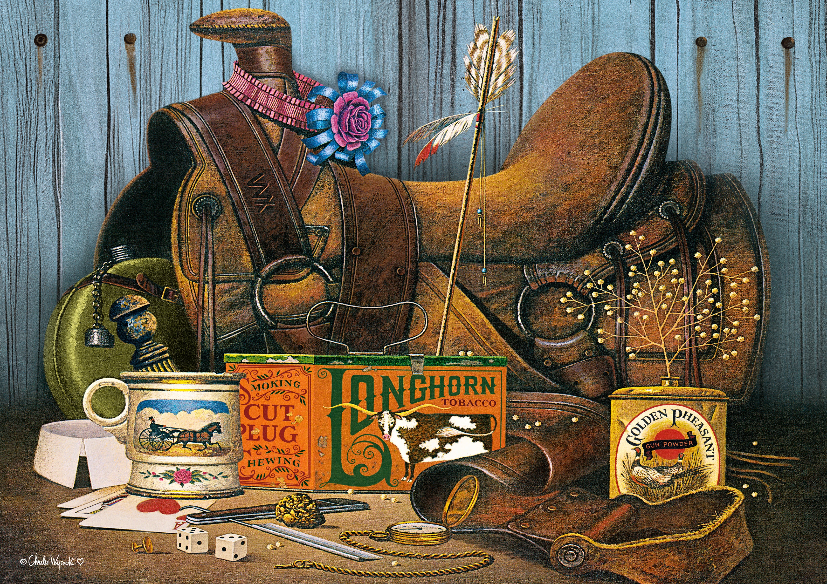 Charles Wysocki: Cowboy Treasures 300 Piece Puzzle