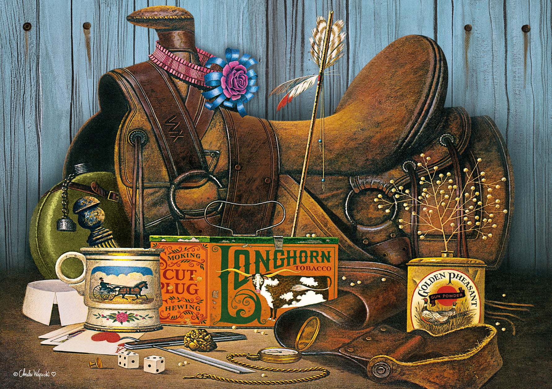 Charles Wysocki: Cowboy Treasures 300 Piece Puzzle