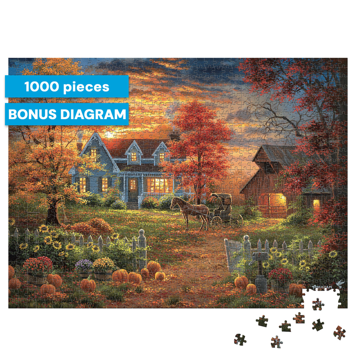 Abraham Hunter: Autumn Lights 1000 Piece Puzzle