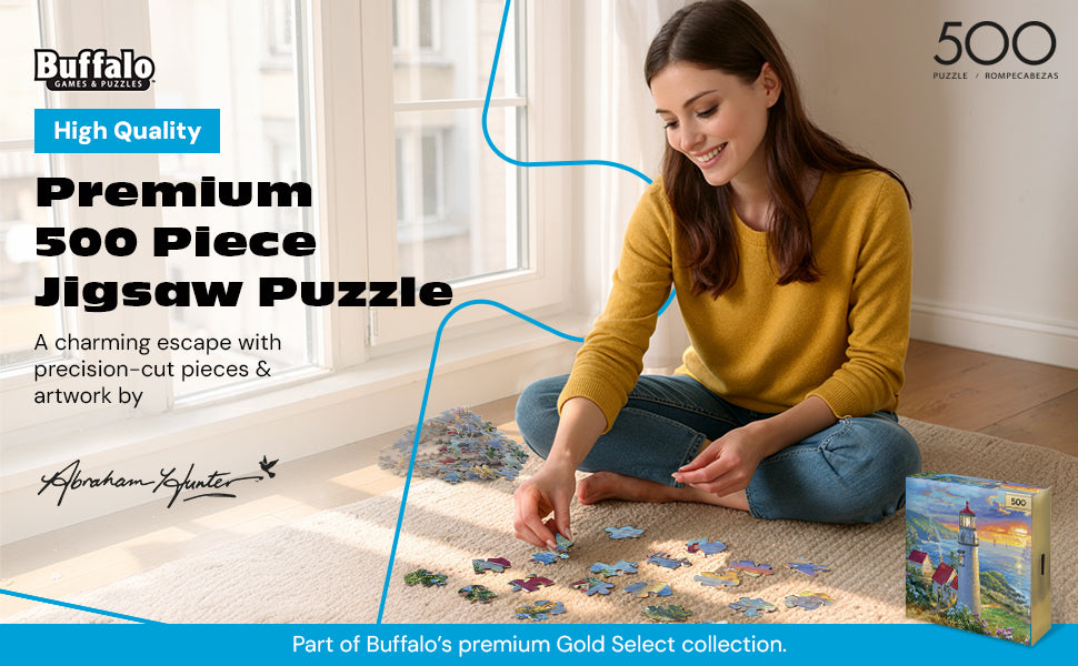 Gold Collection – Evening Watch 500 Piece Jigsaw Puzzle - Abraham Hunter