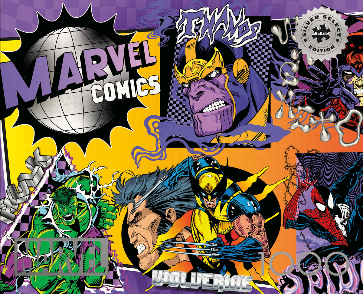 Marvel Comics Collage - 1000 Piece Silver Select Jigsaw Puzzle