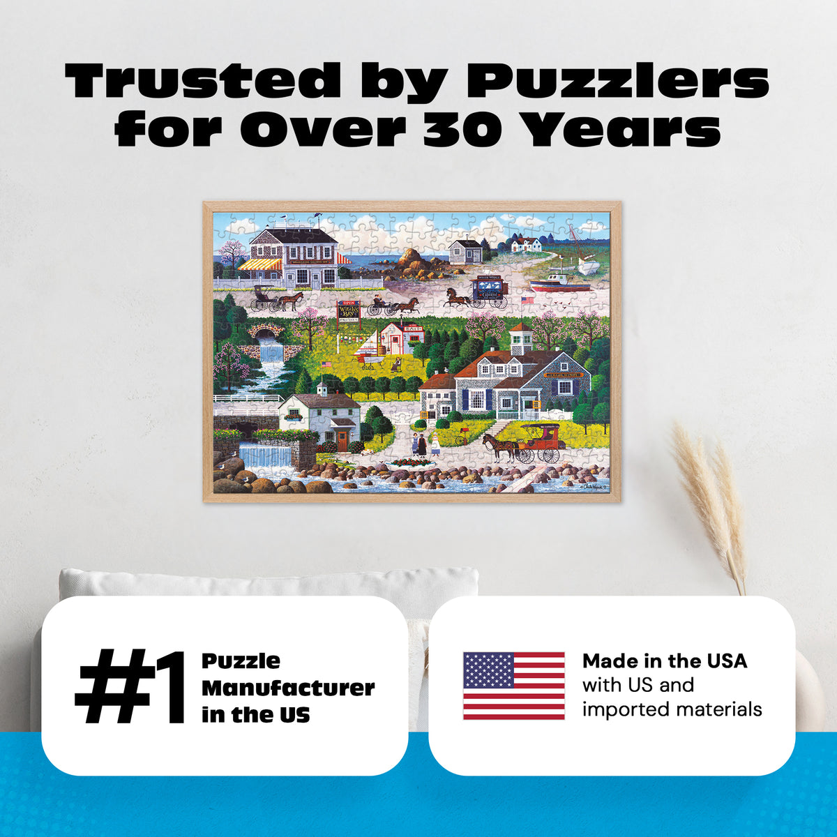Charles Wysocki: Cricket Hawk Harbor 1000 Piece Puzzle