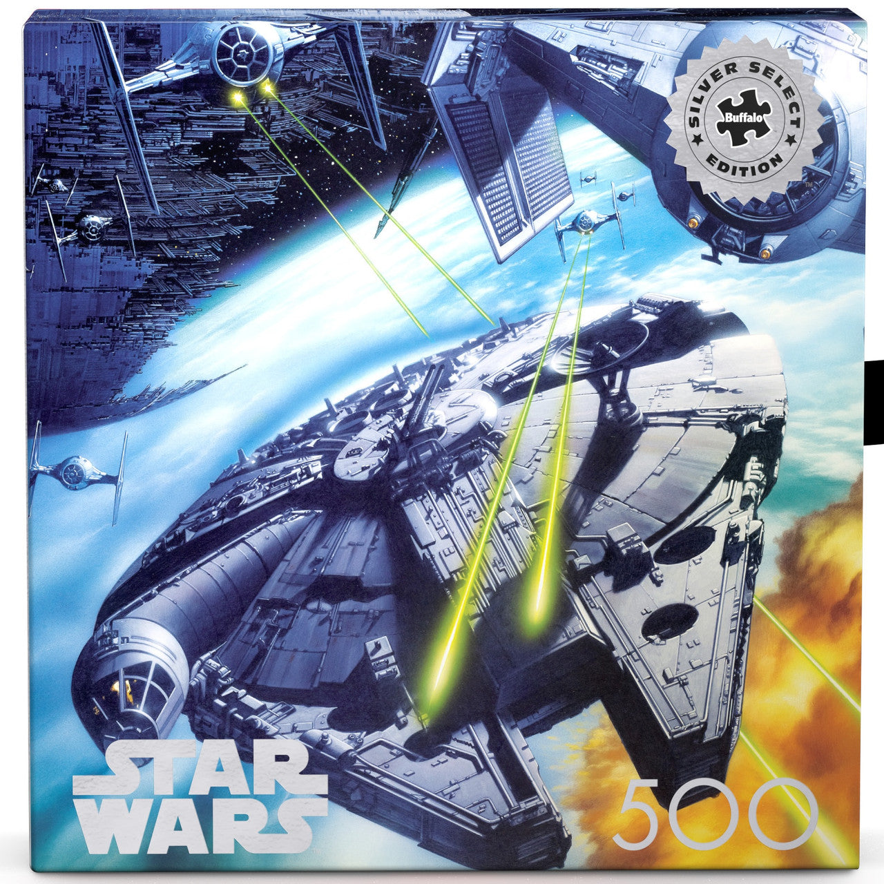 Star Wars - “Let’s keep a little optimism here” 500 Piece Puzzle (Silver Select Edition) - Giftable Package With Silver Foil Accents