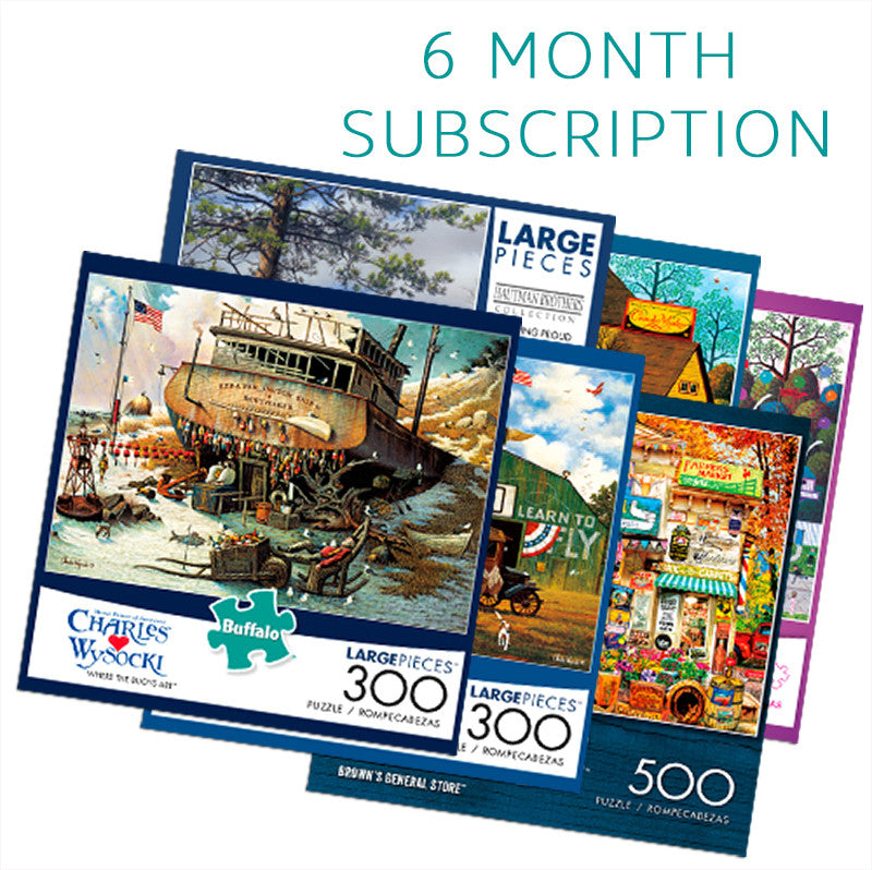 300/500 Piece 6 Month Jigsaw Puzzle Subscription