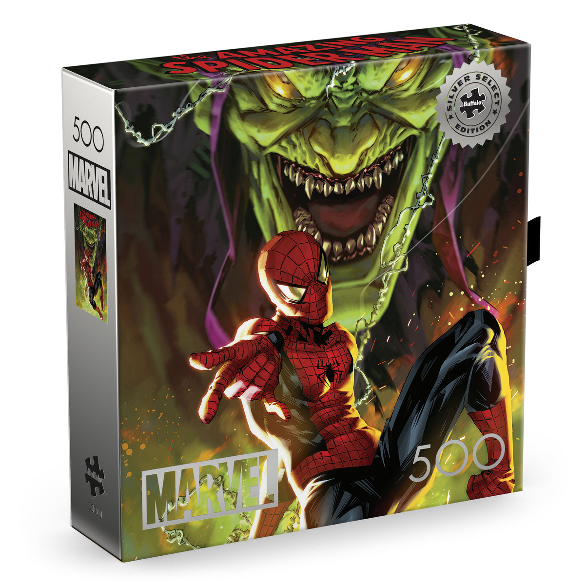 Marvel - Spider-Man and the Green Goblin - 500 Piece Noir Select Jigsaw Puzzle