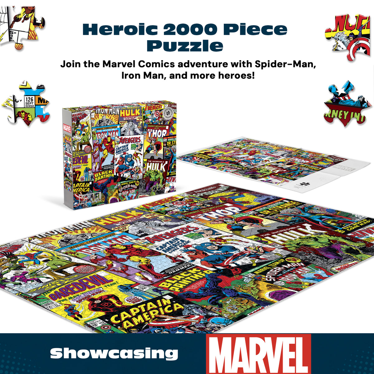 Silver Select: Marvel Comic Collage 2000 Piece Puzzle