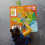 Little Buffalo State Puzzle 49-Piece Texas Jigsaw Puzzle - Kids Puzzles: Ages 4+