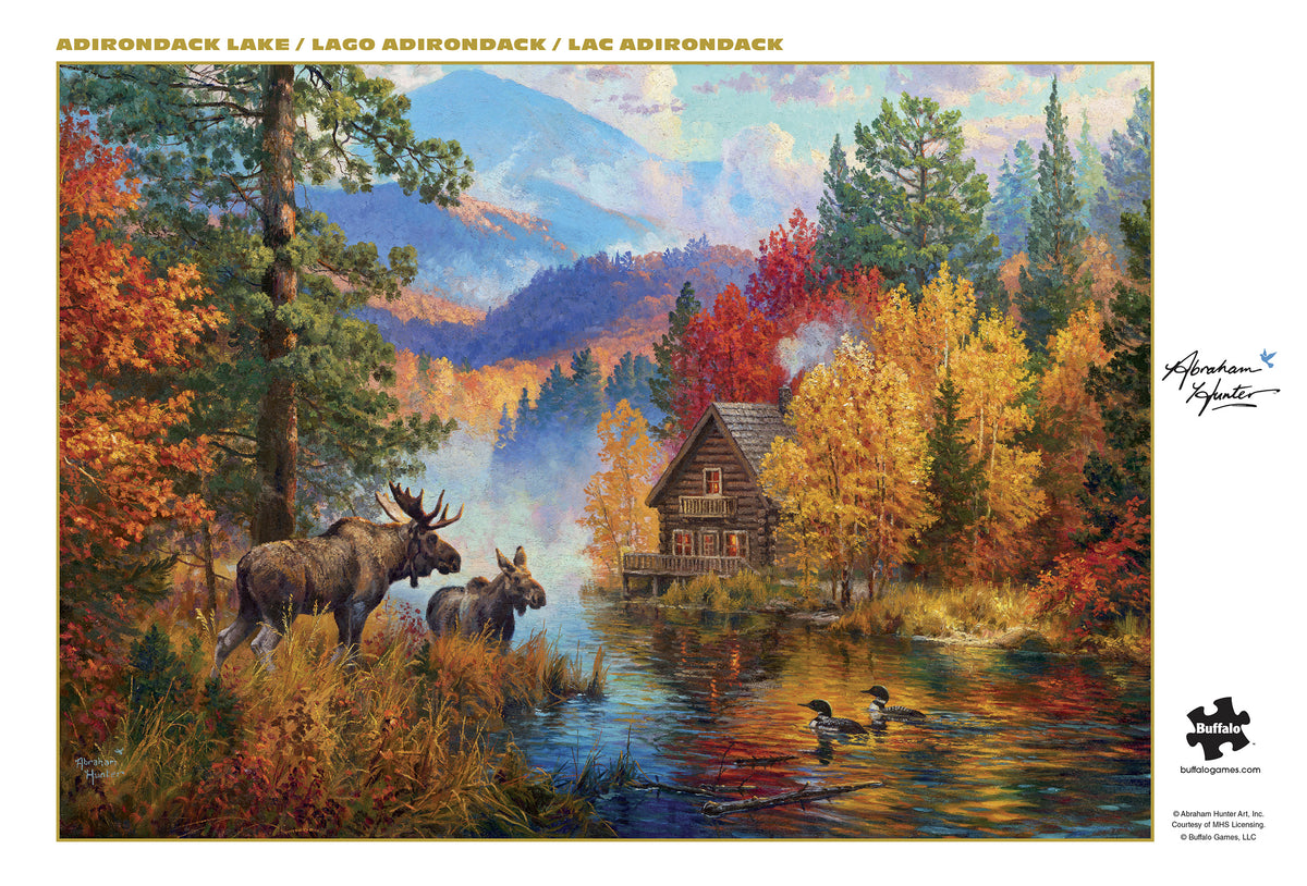 Gold Collection – Adirondack Lake 500 Piece Jigsaw Puzzle - Abraham Hunter