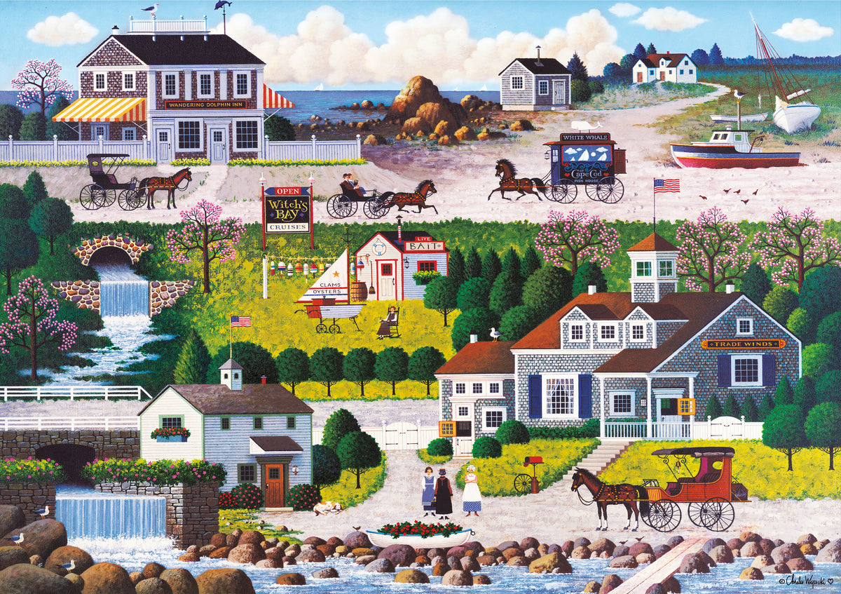 Charles Wysocki: Cricket Hawk Harbor 1000 Piece Puzzle